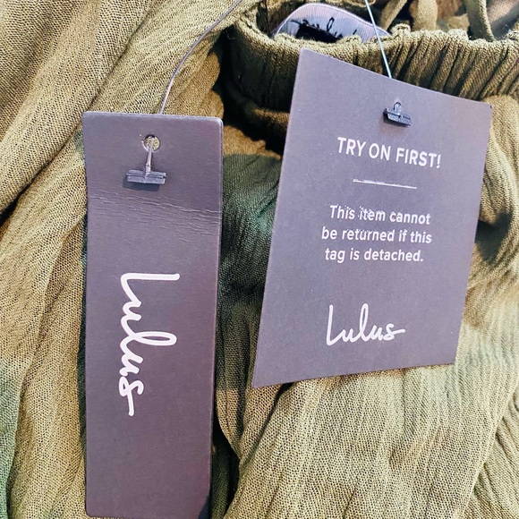 NEW Lulus Maxi Open Back Olive Green Dress - Picture 6 of 8